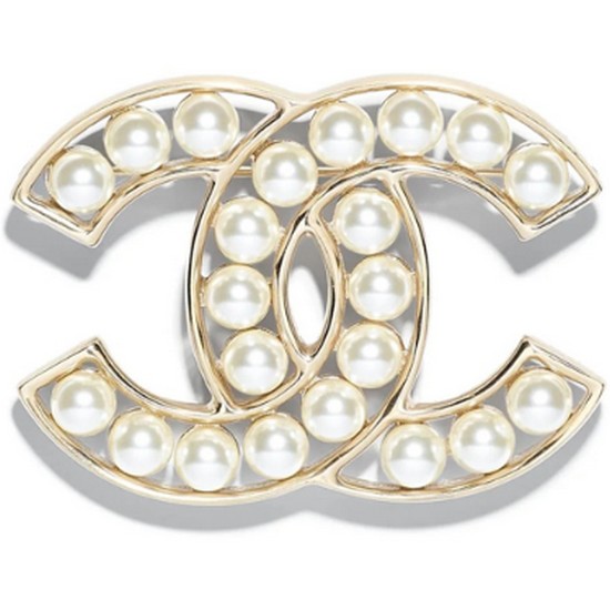 샤넬 CC 로고 진주 브로치 A64978 Y09449 Z2048