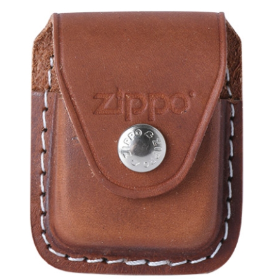 지포(ZIPPO) 라이터 가죽 케이스 클립형 (라이트 브라운)_이미지