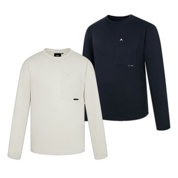 네파 가슴포켓 긴팔 라운드 티셔츠 7JE5366