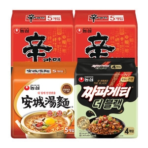 신라면10개 + 안성탕면5개+ 짜파게티 더블랙4개