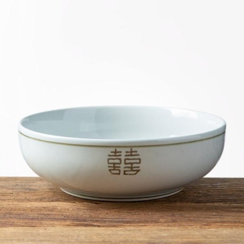 이진 희고백자 넓은 비빔기 24.5cm_이미지