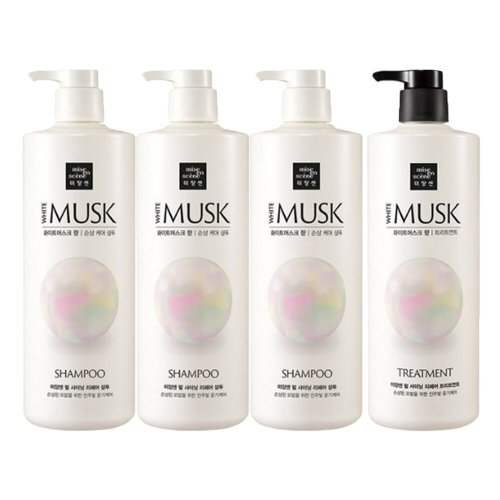 펄 샤이닝 리페어 샴푸 화이트머스크향 1000ml 3개+트리트먼트 1000ml 4종세트