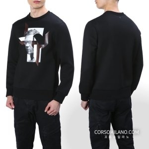  닐바렛 남성 스티브맥퀸 블랙 맨투맨 BJS233S E556S 1802