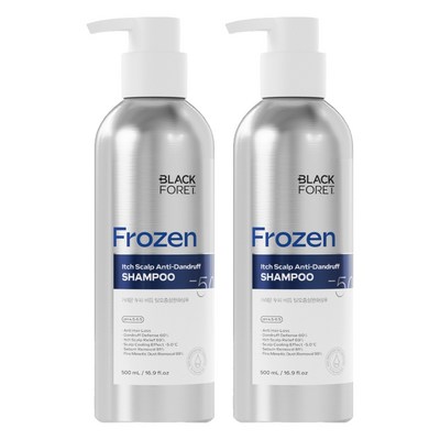 블랙포레 프로즌 가려운 두피 비듬 탈모증상완화 샴푸 500ml (2개)_이미지