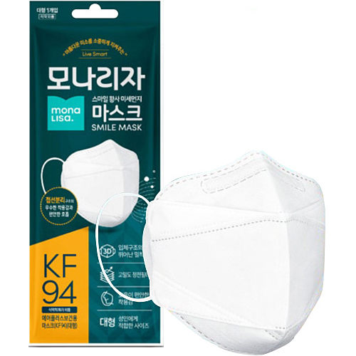 스마일 황사 미세먼지 마스크 KF94 대형