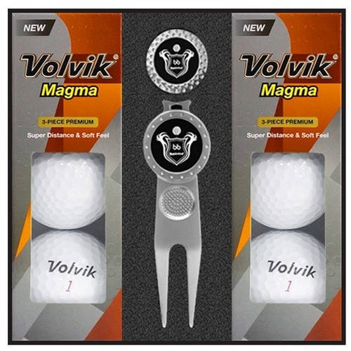 볼빅 마그마 6구+잔디보수기+볼마커 세트