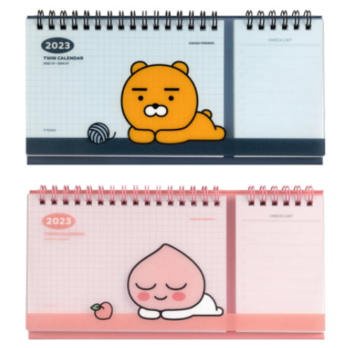 아이콘스 카카오프렌즈 2023 트윈 탁상 캘린더_이미지
