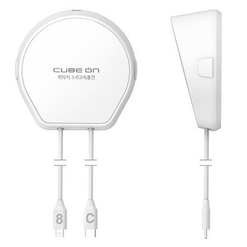 정인일렉텍 큐브온 36W 듀얼 충전기 JI-205