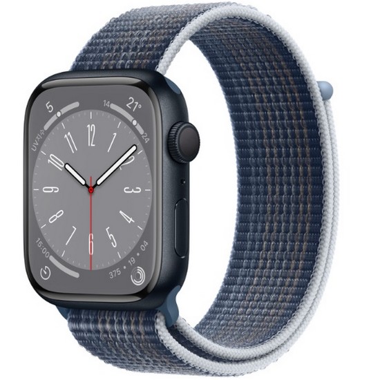 APPLE 워치 시리즈8 41mm 미드나이트 알루미늄 (스포츠루프)_이미지