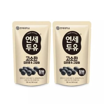 <b>연세</b>우유 <b>연세</b><b>두유</b> 고소한 검은콩&고칼슘 190ml