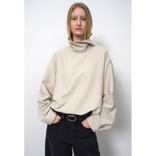 ���� BL-4378 HIGH NECK LOOSE TOP BLOUSE