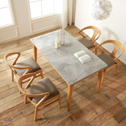 클리프2 양면 통세라믹 원목 식탁 1400