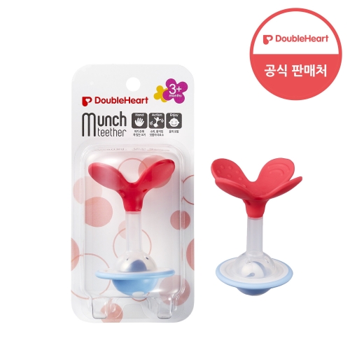 더블하트 먼치티서 치발기 (피치클로버)_이미지