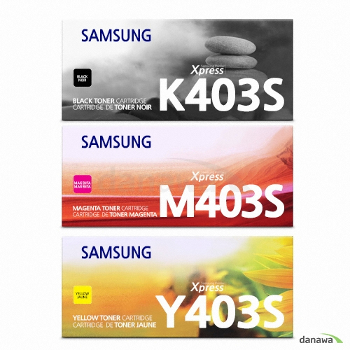 삼성전자 정품 CLT-K403S, CLT-M403S, CLT-Y403S 3색 세트_이미지