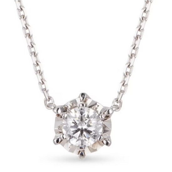 도로시 18K 일루전 랩 다이아몬드 6프롱 목걸이 5부