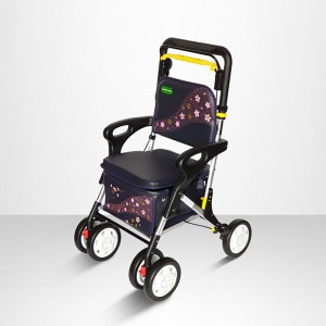 어르신 보행기 네이비 노인 보행보조기 어른 성인용 실버카 할머니 유모차 생신선물