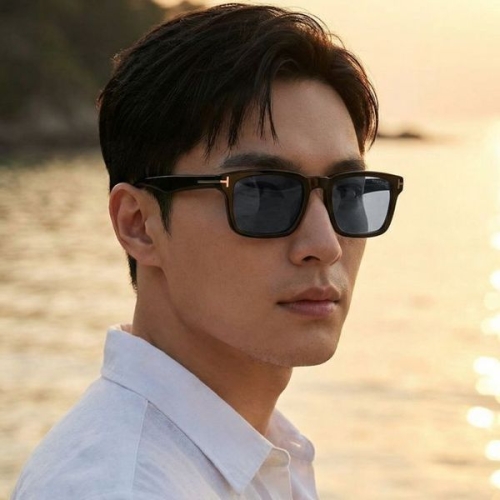 블루 틴트 아시안핏 사각 뿔테 선글라스 139988394