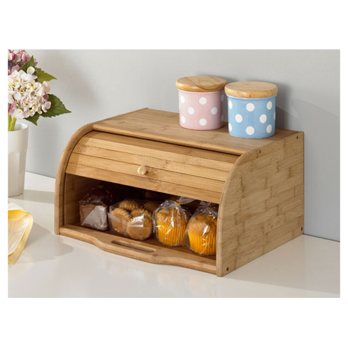 프리메이드 앳홈 대나무 원목 브레드 박스_이미지