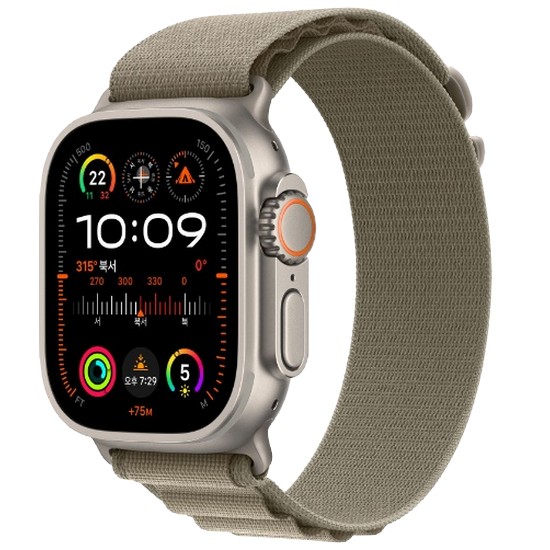 APPLE 워치 울트라2 49mm Cellular 내추럴 티타늄 (알파인루프, 해외구매)_이미지