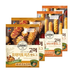 CJ제일제당 고메 CJ    치즈크리스피핫도그 x2 + 포테이토치즈핫도그 x2