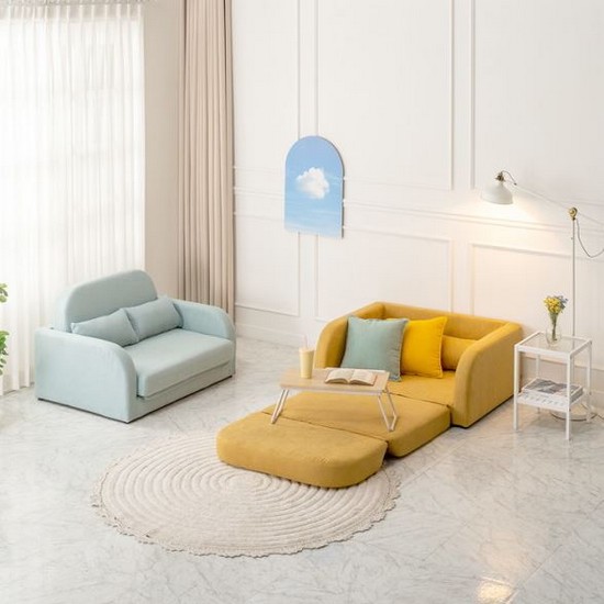 버블 3단접이식 패브릭 소파베드 2인용