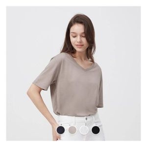 322516 여 수피마얀 V넥 반팔티 1074095