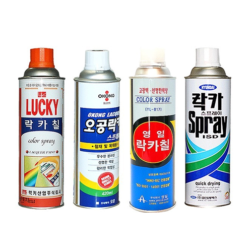  럭키 락카모음 락카 스프레이 페인트 사비 도색 코팅 니스