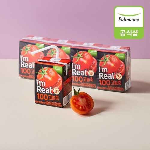 풀무원 아임리얼 100 고농축 토마토 120ml (4개)