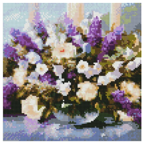 퍼즐사랑 창가의 라벤더 화병 캔버스형 보석십자수 30x30이미지입니다. 누르면 해당 게시물로 새창이동합니다.
