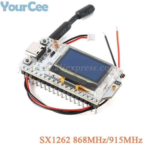 전자 키트용 안테나 포함 OLED 와이파이 무선 모듈 IOT SX1262 868MHz 915MHz LoRa ESP32