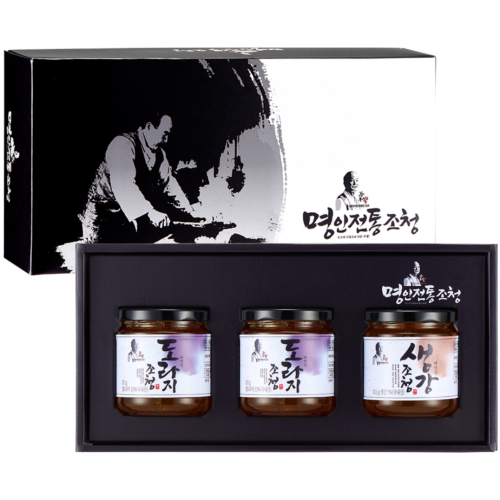 두레촌 강봉석 명인 도라지/생강조청 310g 3개입 선물세트 (1개)_이미지