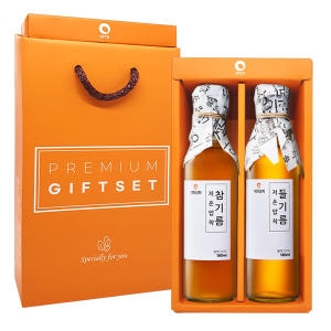 50년전통 저온압착 참기름 들기름180ml 선물세트