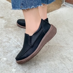 제이슈 천연소가죽 베이직라인 슬립온 4.5cm_이미지