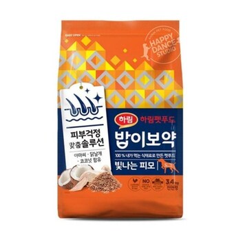 하림펫푸드 독 밥이보약 빛나는 피모 3.4kg