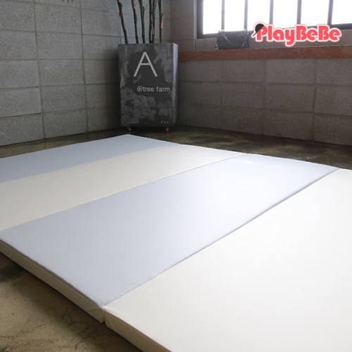 플레이베베 층간소음방지매트 놀이방 폴더매트 레체그레이 4단 160x200_이미지