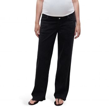  망고 오버 더 범프 로우 헴 와이드 레그 임신복 청바지 7574335