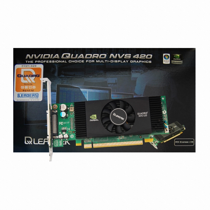 NVIDIA 쿼드로 NVS 420 512MB PCI-E x16 리더스시스템즈_이미지