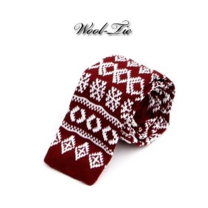 젠틀안트 젠틀안트  와인 화이트패턴 다패턴 수동니트넥타이 3-60  2112869