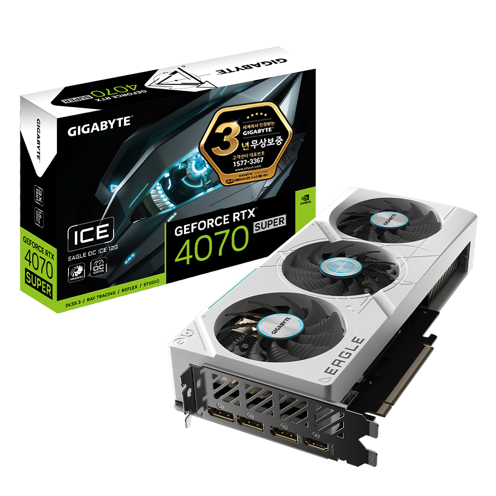 GIGABYTE 지포스 RTX 4070 SUPER EAGLE OC ICE D6X 12GB 제이씨현_이미지