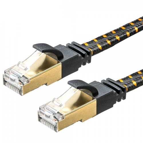 산와서플라이 SANWA KB-T8MEFL CAT.8 STP 플랫 랜케이블 (0.5m, KB-T8MEFL-005BK)_이미지