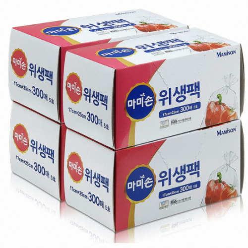 마미손 위생백 300매 5호 소 17 x 25 cm 소 S 4개이미지입니다. 누르면 해당 게시물로 새창이동합니다.