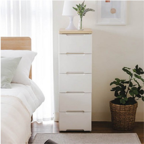 아이리스코리아 금속레일 슬림 서랍장 5단 HG-325