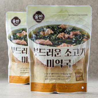 신세계푸드 올반 키친 부드러운 소고기 <b>미역국</b> 480g 2개