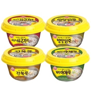 오뚜기 즉석죽 285g 전복죽 2개 + 새송이쇠고기죽 2개 + 영양닭죽 2개 + 계란야채죽 2개