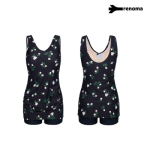 레노마 수영복 여성 플라워 U백 2부 반신수영복 블랙 RN-LS2F882-BK_CA 577911_RN-LS2F882-BK