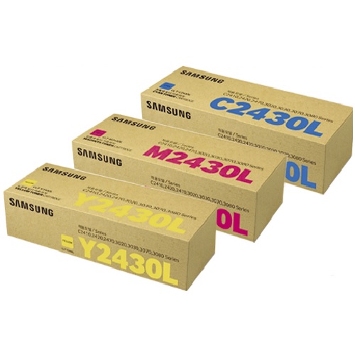삼성전자 정품 CLT-C2430L, CLT-M2430L, CLT-Y2430L 3색 세트