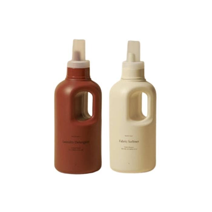 마켓올슨 세탁세제 앰버플로럴향 1L+섬유유연제 그린브리즈향 1L (1세트)_이미지