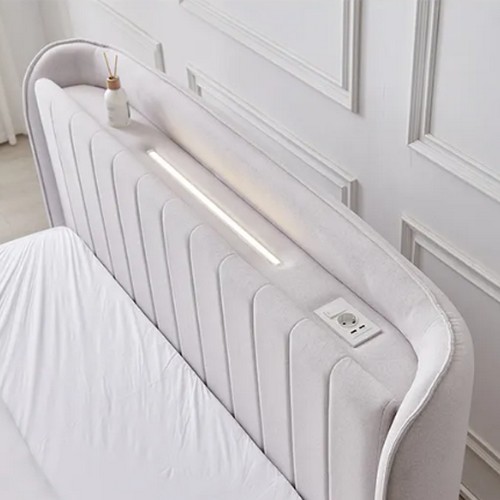 동서가구 모옌 아쿠아텍스 패브릭 호텔 LED 수납 침대 Q (독립포켓)_이미지