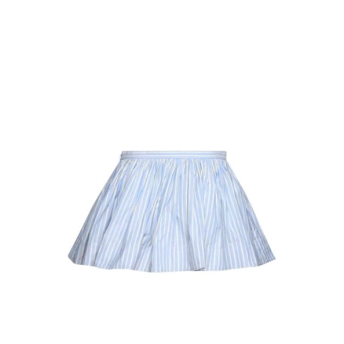  파코라반 여성 연하늘 면 미니 스커트 26PCJU152C1161