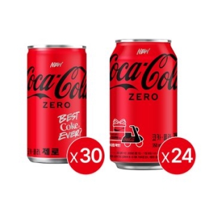 코카콜라음료 코카콜라 제로 350ml x 24개 + 코카콜라 제로 190ml x 30개_이미지